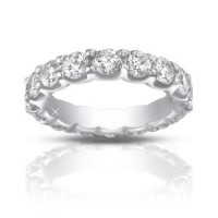 4.00 Ct Ladies Round Cut Diamond Eternity Wedding Band Ring 4.00 Ct Ladies Round Cut Diamond Eternity Wedding Band Ring